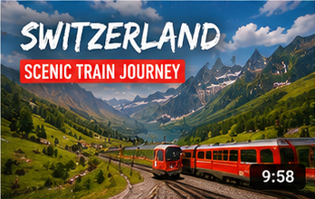 Suiza: tren panoramico por valles alpinos